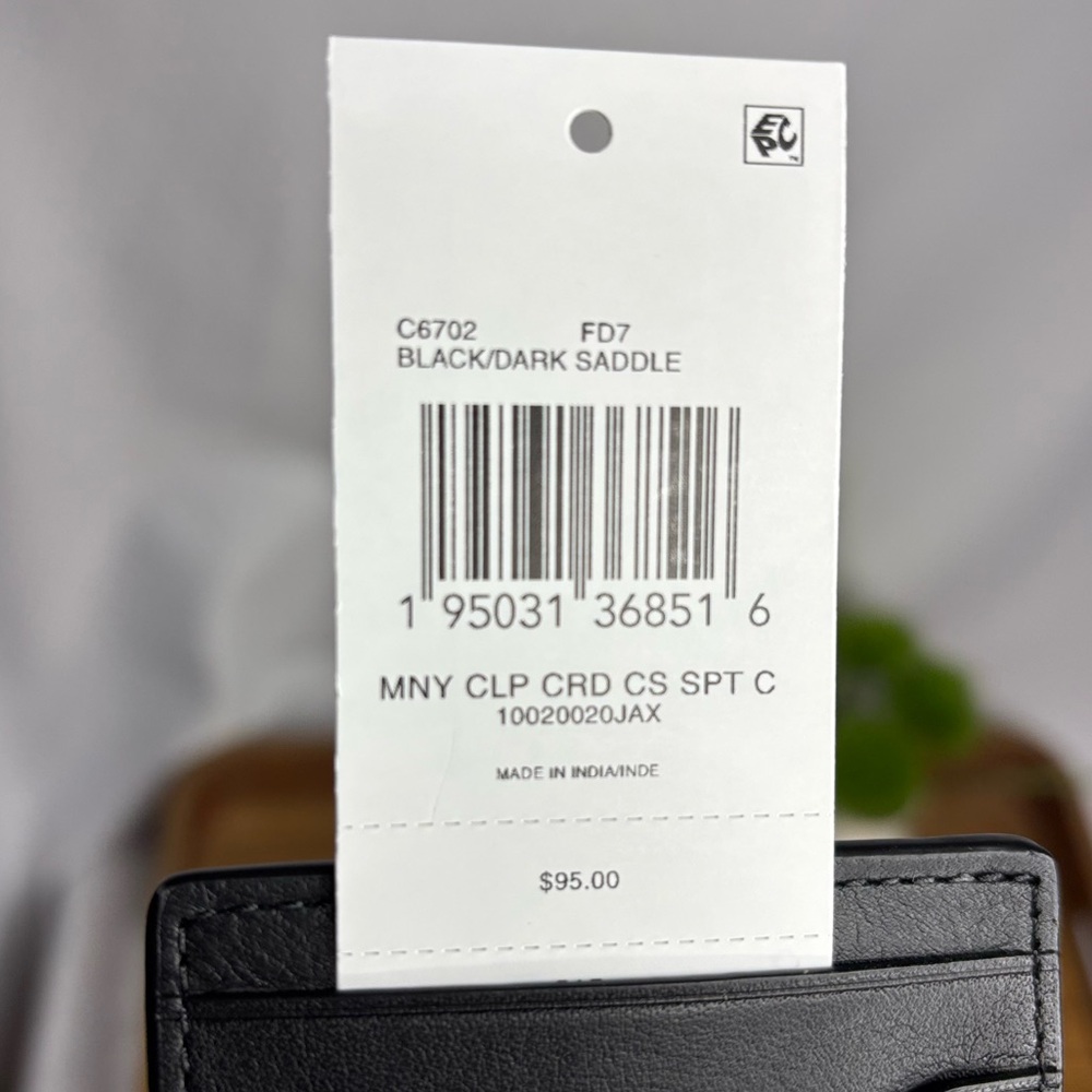 Coach Black Leather Card & Key Holder - Picture 4 of 4